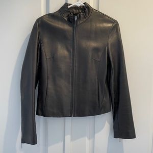 Women’s Updated  Contemporary Leather Moto Jacket